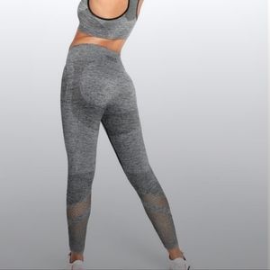 New Size Lg PINK Seamless Leggings with Mesh